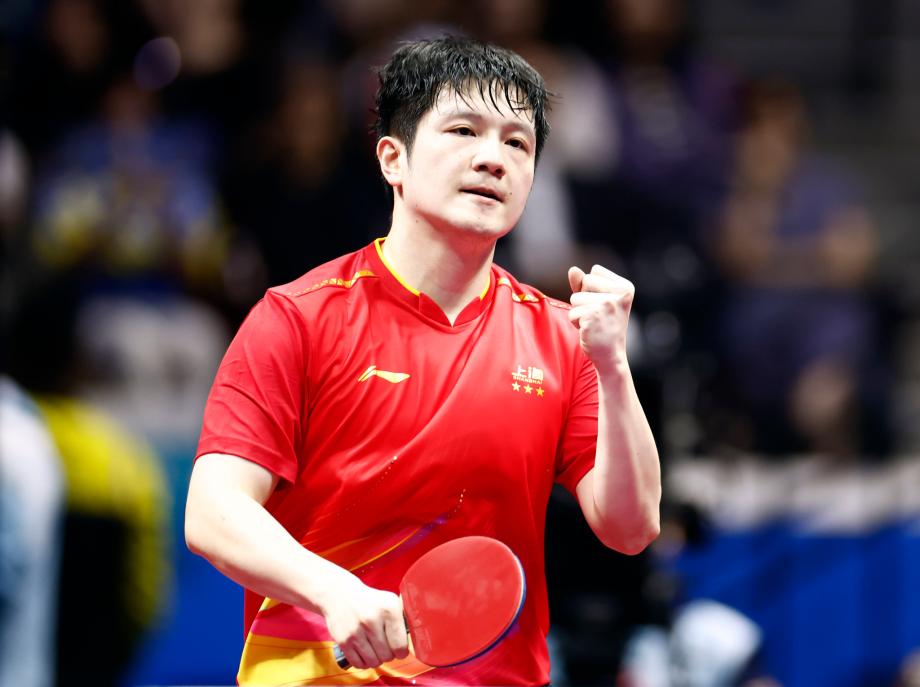 [图]樊振东4-1林诗栋 卫冕全运会乒乓球男单冠军